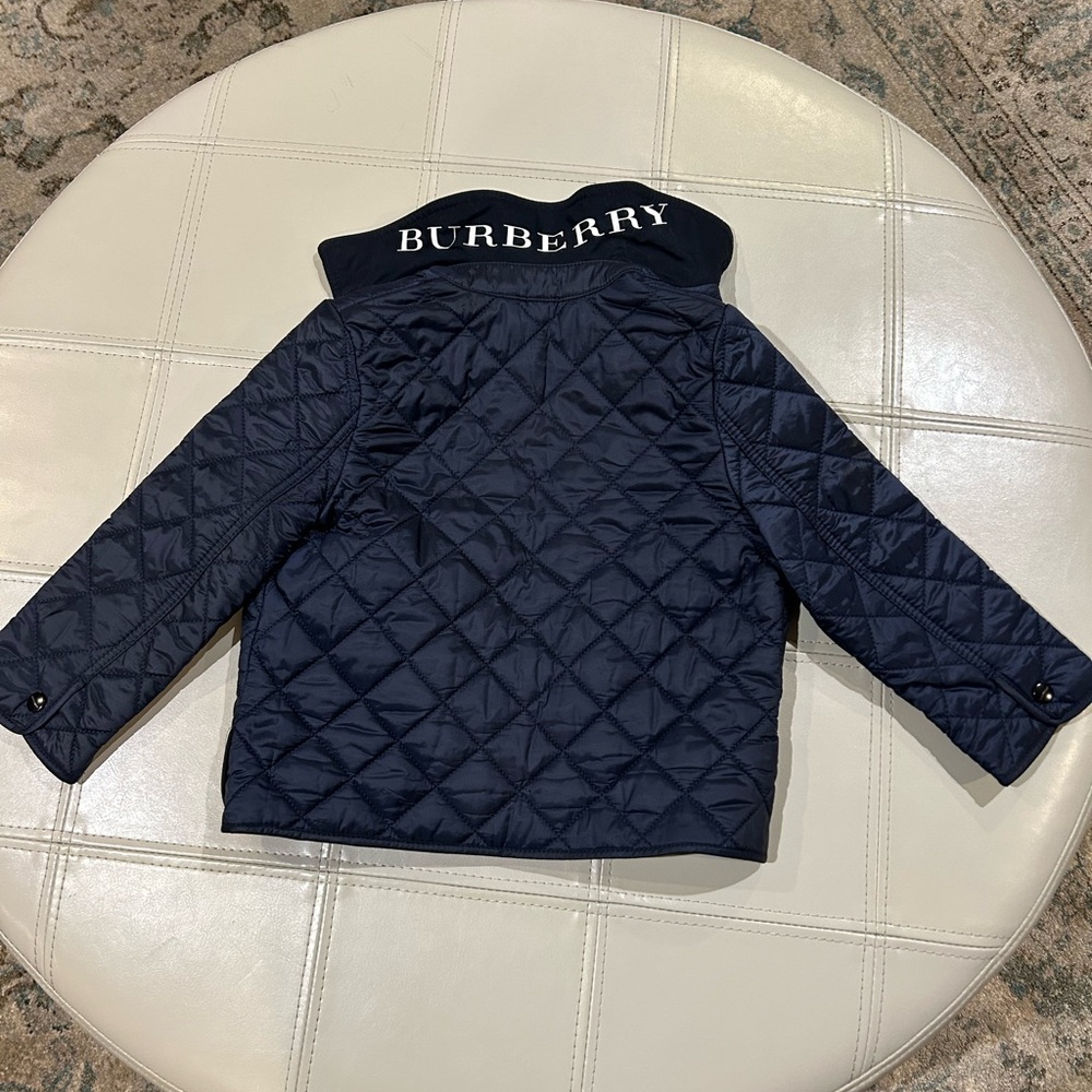 Burberry Kids Dark Blue Quilted Puffer Jacket